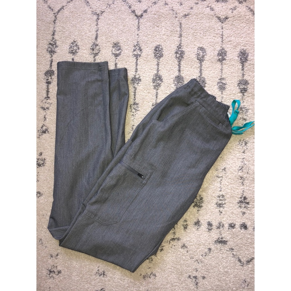 Figs yola scrub pants graphite gray xs tall